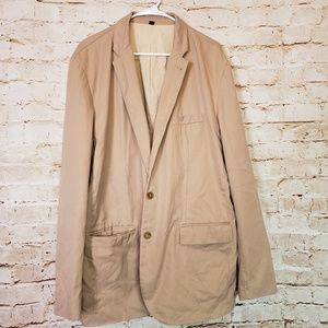 J. Crew Men's Cotton Tan Khaki Sports Coat Jacket